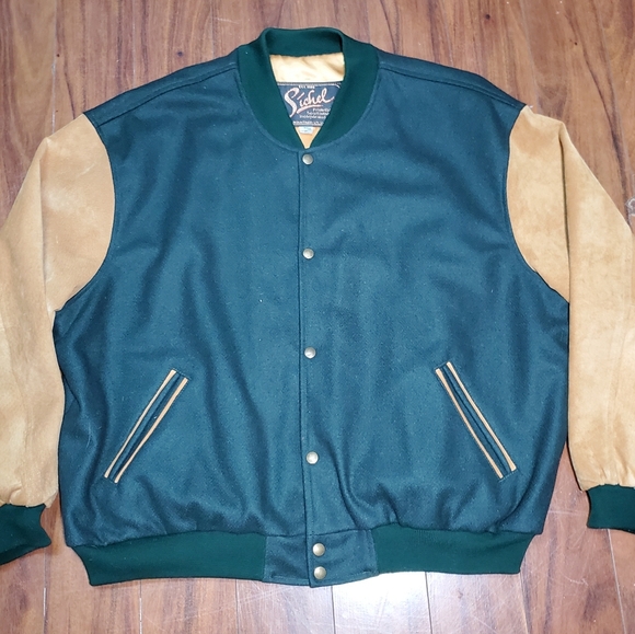 Rare Vintage Sichel Lion's Gate Production Crew Leather  Bomber Jacket Men XL - Picture 3 of 9